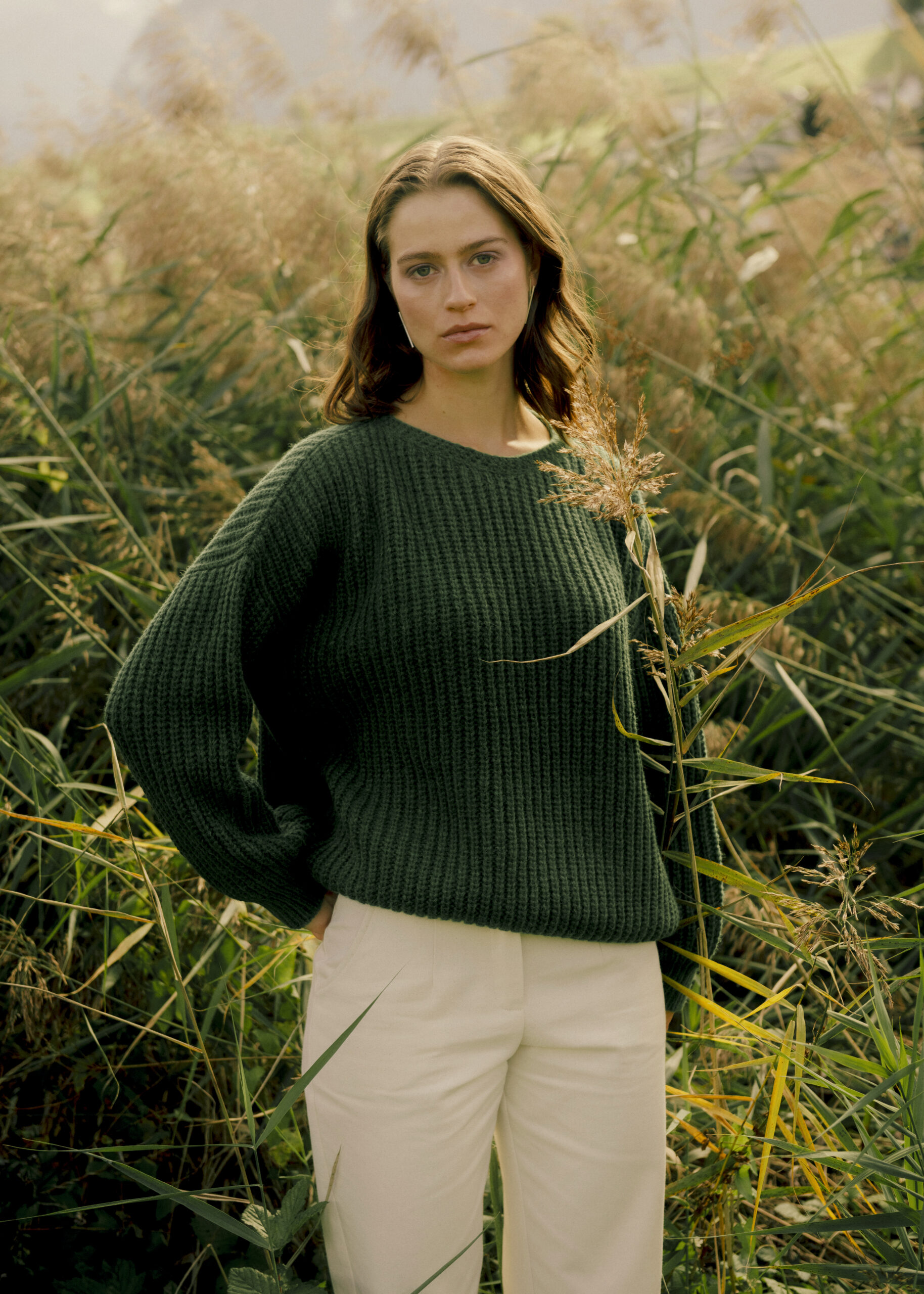 Pullover "Strickstar" Grün